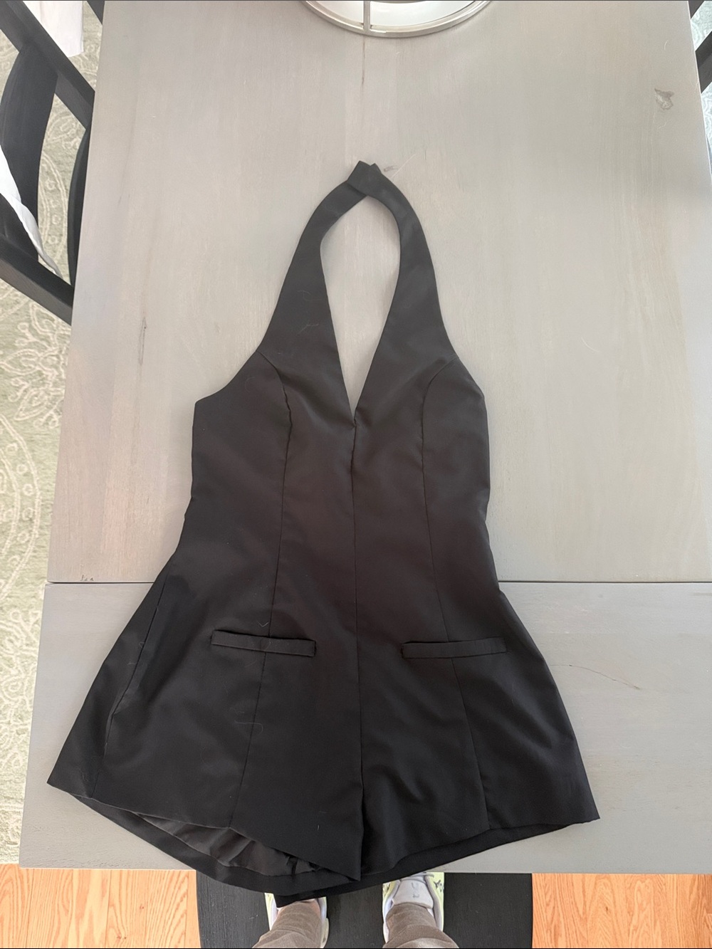Women's Black Halter Neck Romper